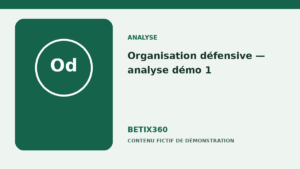 Organisation défensive — analyse démo 1