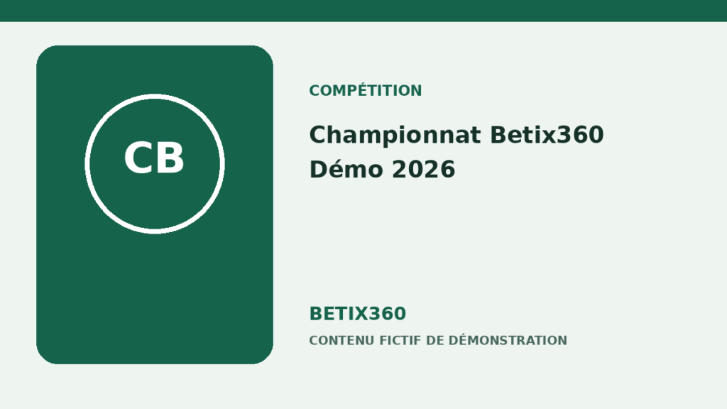 Championnat Betix360 Démo 2026