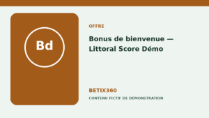 Bonus de bienvenue — Littoral Score Démo