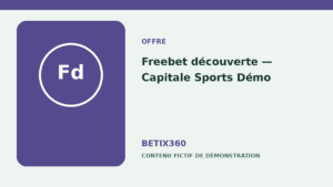 Freebet découverte — Capitale Sports Démo