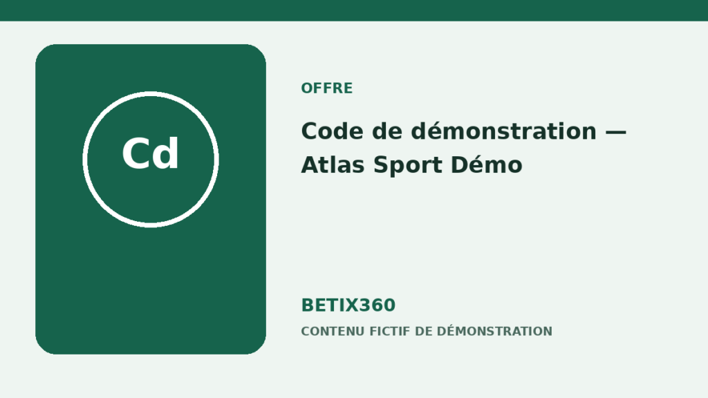 Code de démonstration — Atlas Sport Démo